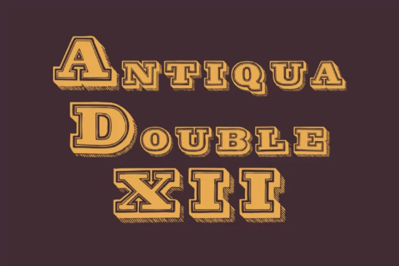 Antiqua Double Xii Font