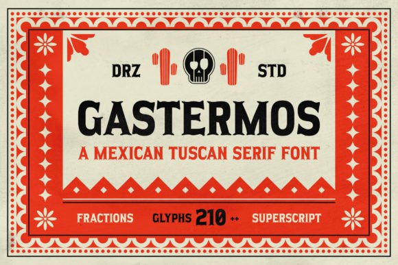 Gastermos: A Mexican Tuscan Serif Font for Authentic Brand Identity
