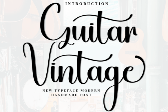 Guitar Vintage: A Festive Font for Creative Projects