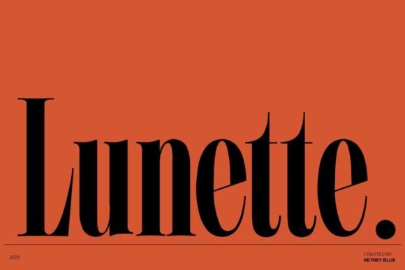Lunette: A Stylish Serif Font for Crafters