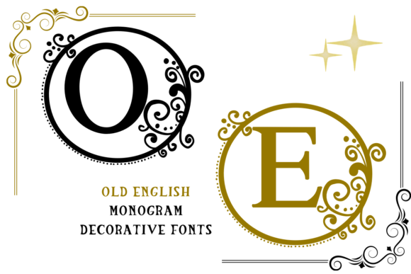 Old English Monogram Font