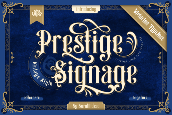 Prestige Signage: A Blackletter Font for Timeless Design