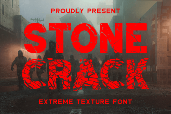 Stone Crack Font: Bold & Vintage