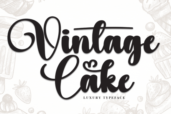 Vintage Cake Font for Business