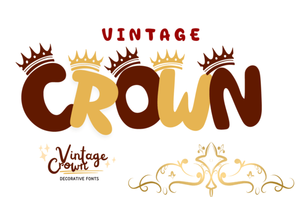 Vintage Crown Font for Elegant Designs
