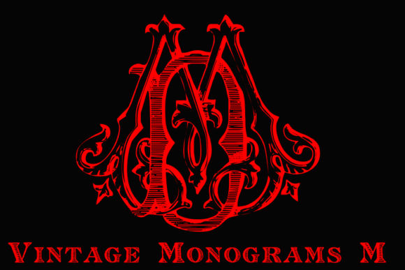 Vintage Monograms M – A Stylish Typeface