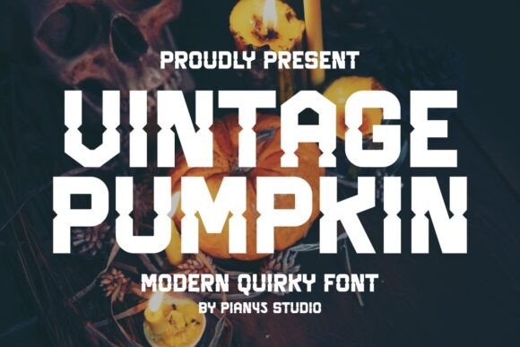 Vintage Pumpkin Font for Halloween Design